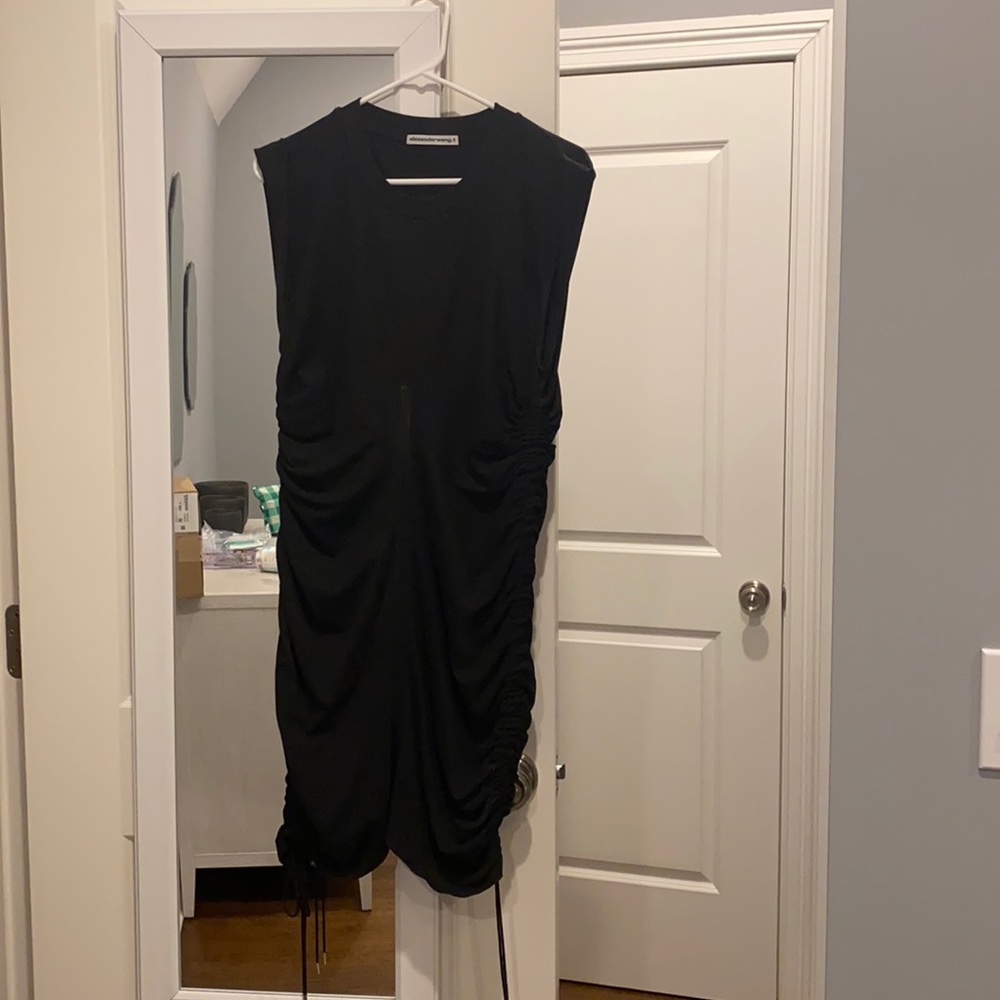 T by Alexander Wang black ruched dress